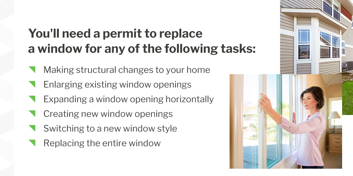 you may need a permit to replace a window