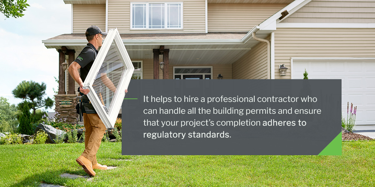 professional contractors can handle building permits